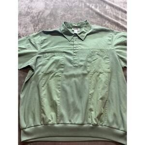 King Size 2 Pocket Solid‎ Banded Bottom Polo Shirt Sizes 3XL green
